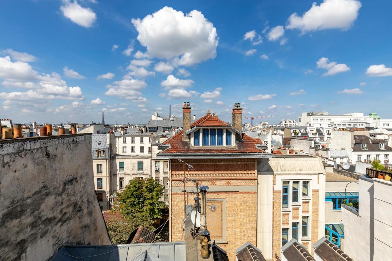 Paris Centre Dernier Etage Vue Ascenseur Apartment Bagian luar foto